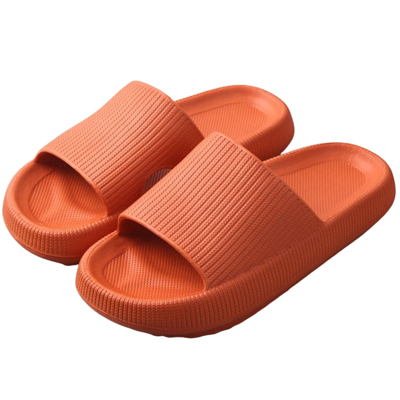 Lina – Open Slippers with Thick Flat Sole and Lightweight Design