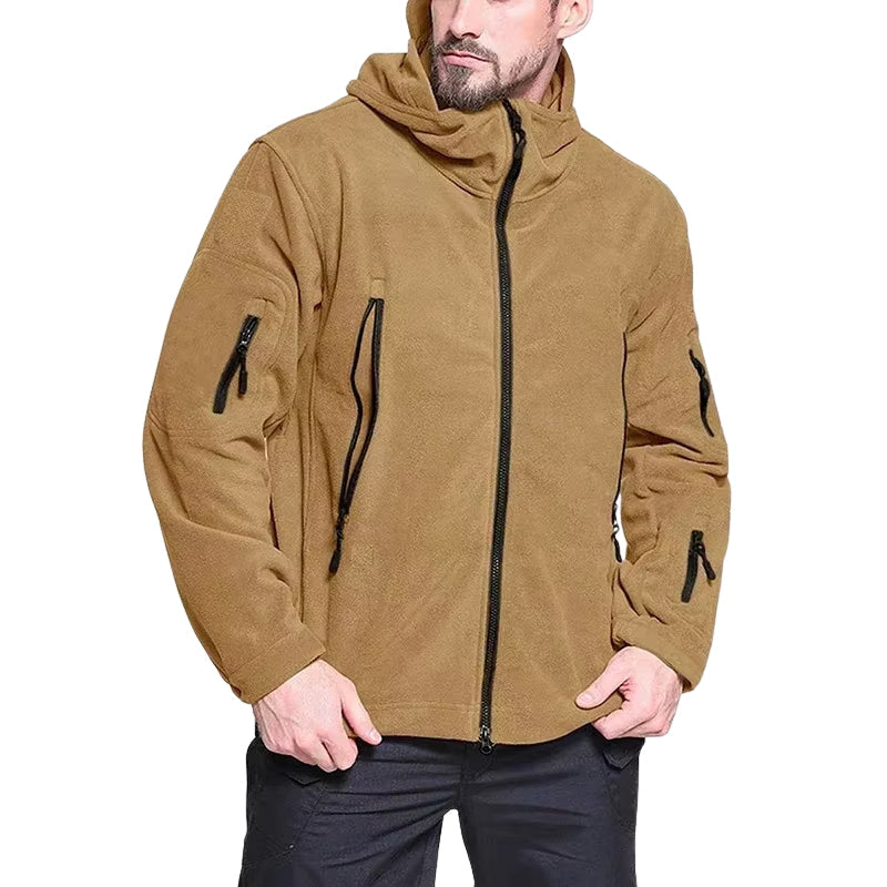 Caspar – Long Sleeve Zip-Up Jacket with Hood and Pockets
