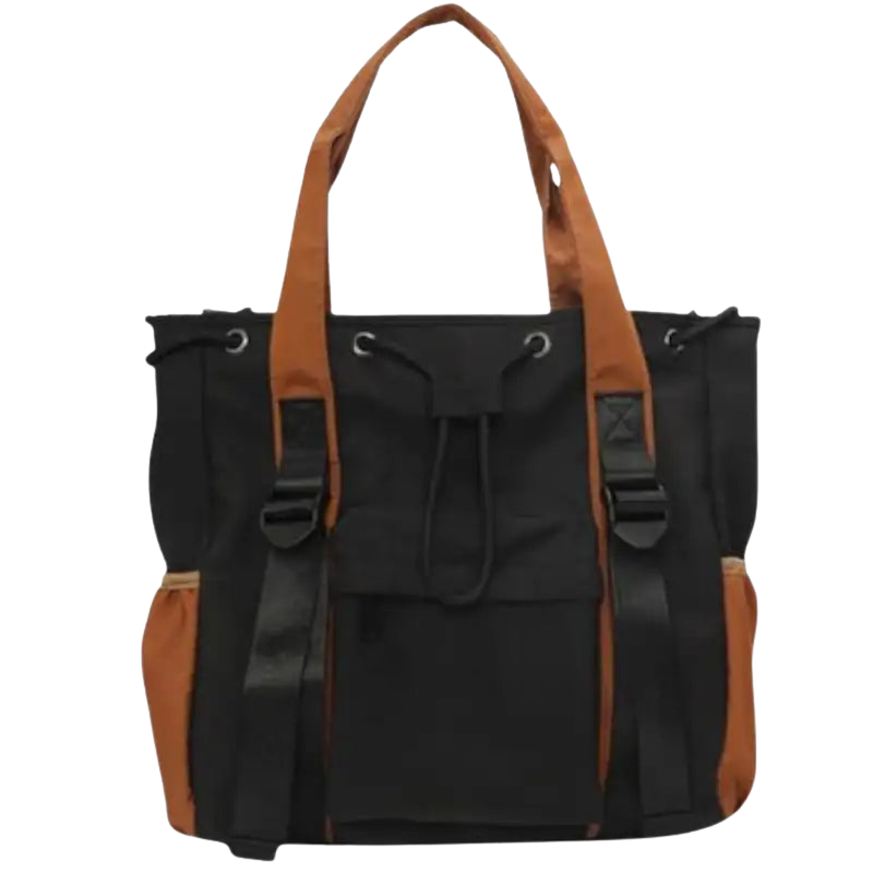 Dahlia - Leather Handbag with Adjustable Shoulder Strap and Side Pocket