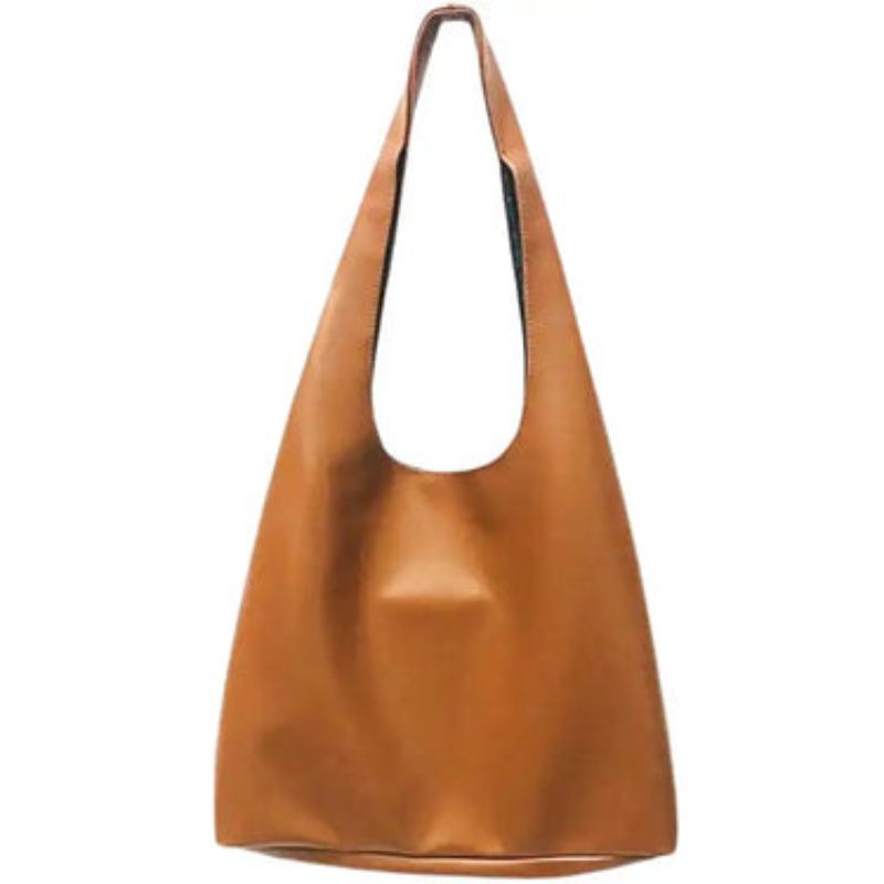 Debra – Soft leather tote bag with rectangular design