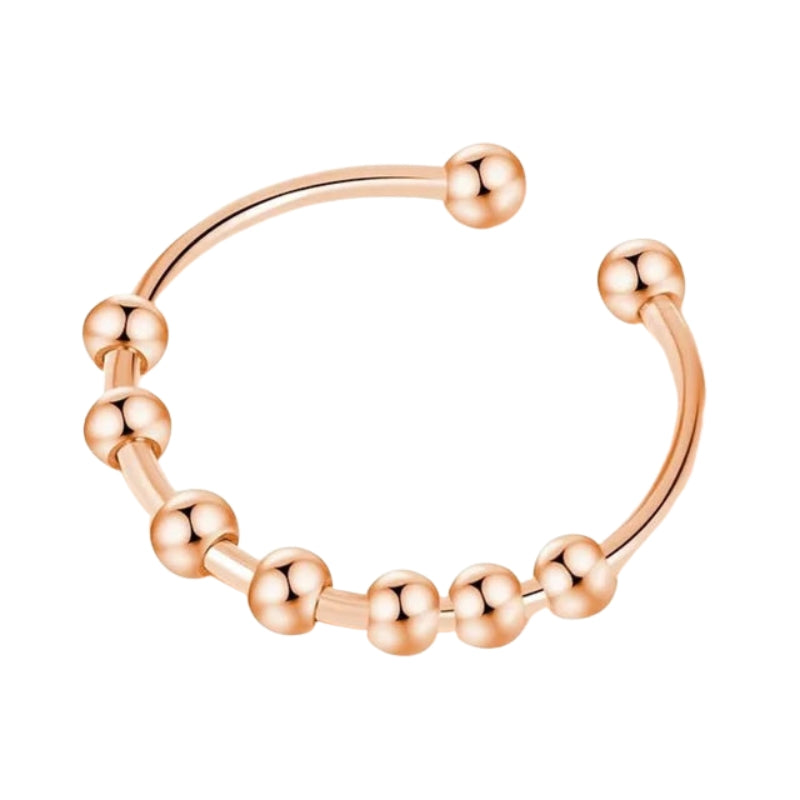Victoria – Stackable Adjustable Ring with Rotating Bead
