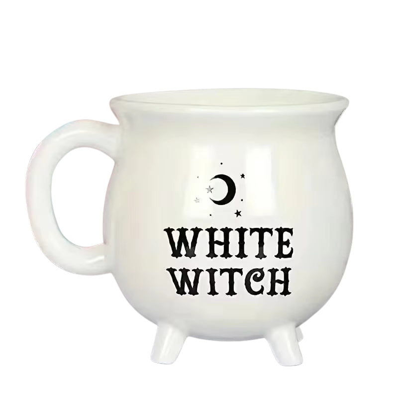 SpookySips – Ceramic Mug with Cauldron Shape and Handles
