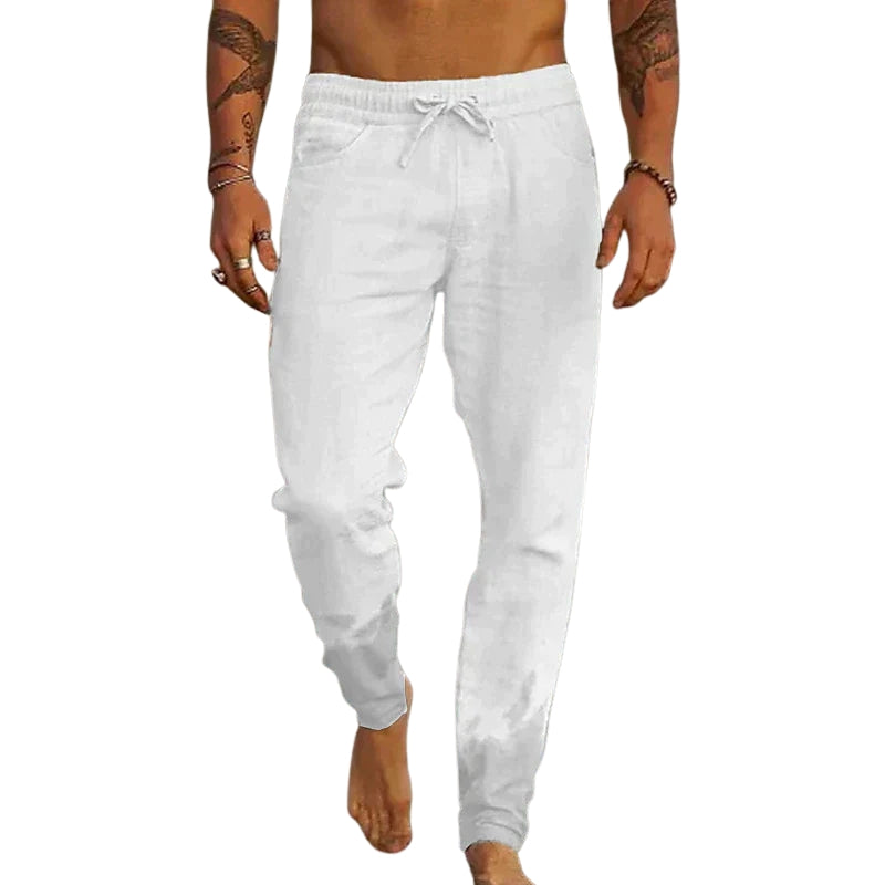 Michael – Loose Trousers with Elastic Waistband and Drawstring and Pockets
