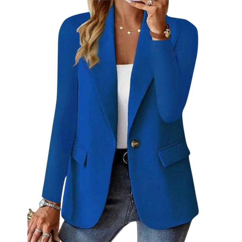 Shirley – Single-Button Blazer with Functional Pockets