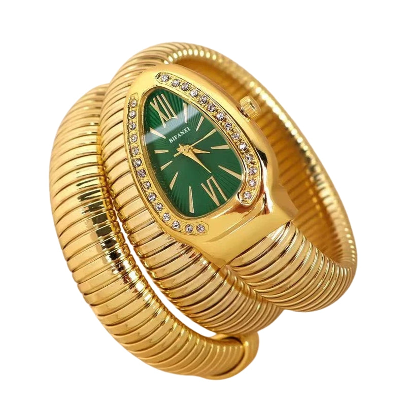 Selena – Quartz Bracelet Watch with Snake-Style Strap