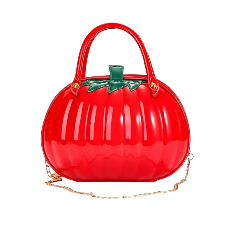 Zerina – Pumpkin-Shaped Handbag with Zipper and Adjustable Strap
