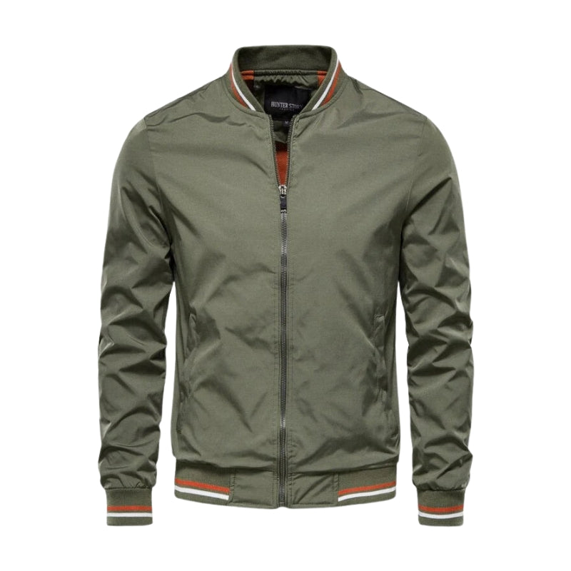 Mason – Classic Bomber Jacket with Zippered Pockets and Ribbed Finish