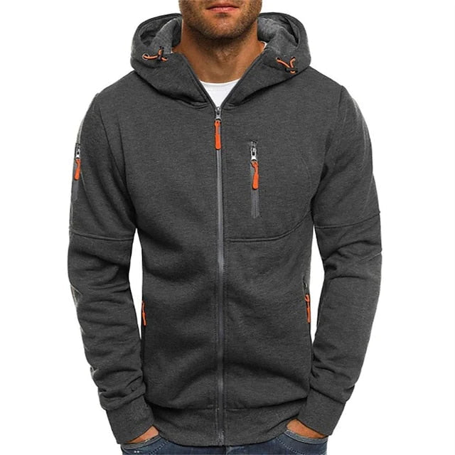 Max – Full-Zip Hoodie with Adjustable Hood and Zipper Pockets