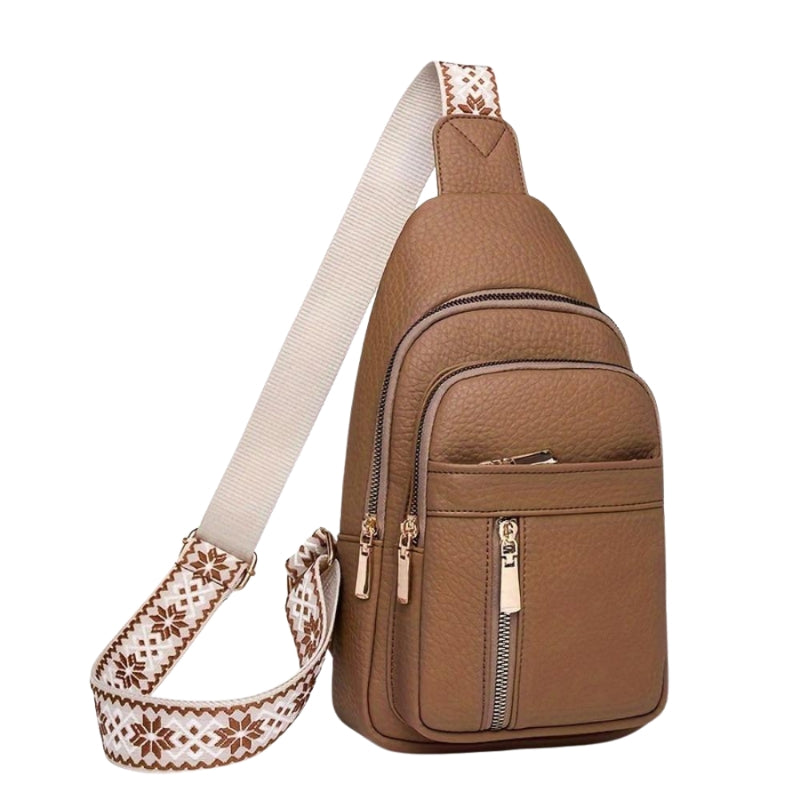 Sylvara – Crossbody Bag with Wide Adjustable Strap and Multiple Zippered Pockets