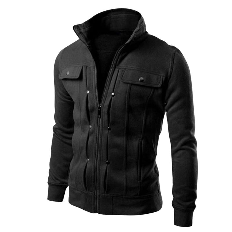 Alaric – Long Sleeve Jacket with Zip Collar