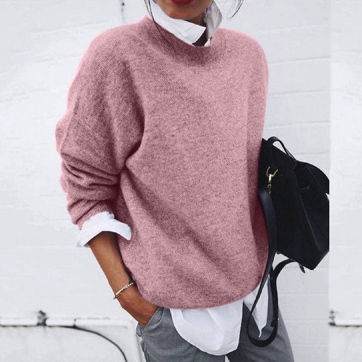 Ella – Round Neck Knitted Sweater With Long Sleeves