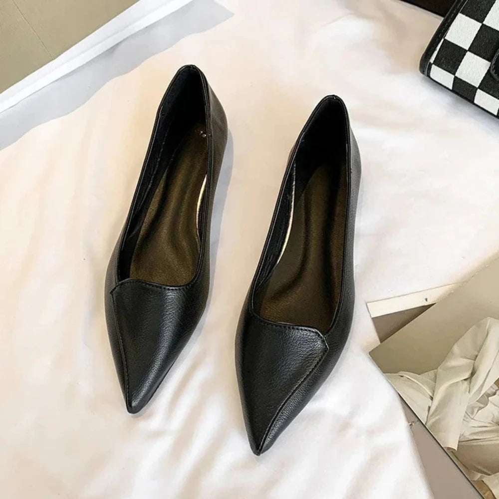 Mila – Pointed Toe Flats with Slip-On Design