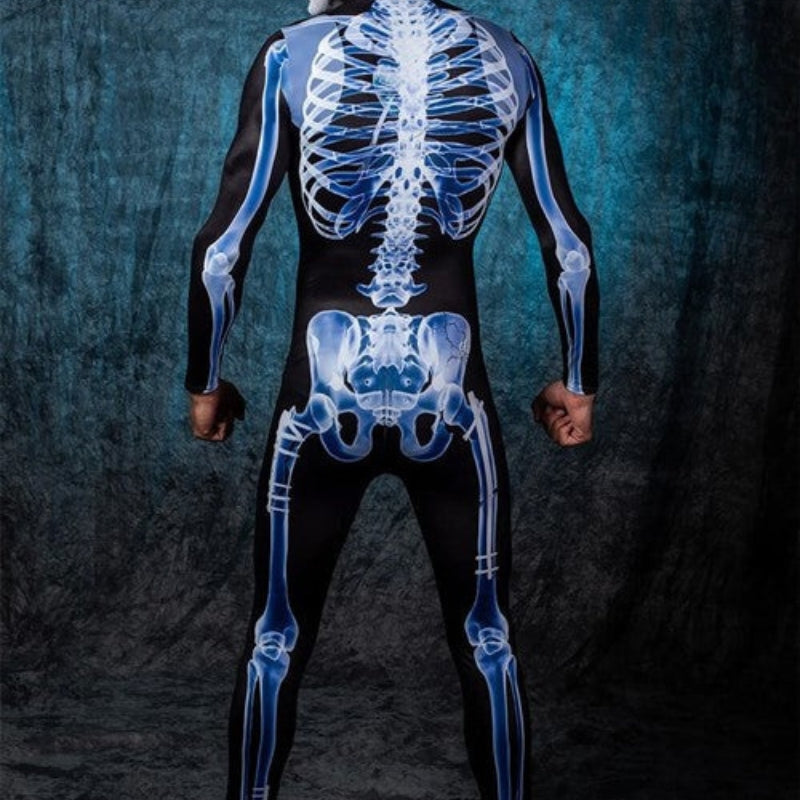 BoneFlex – Skeleton Bodysuit with X-Ray Print and Concealed Zipper
