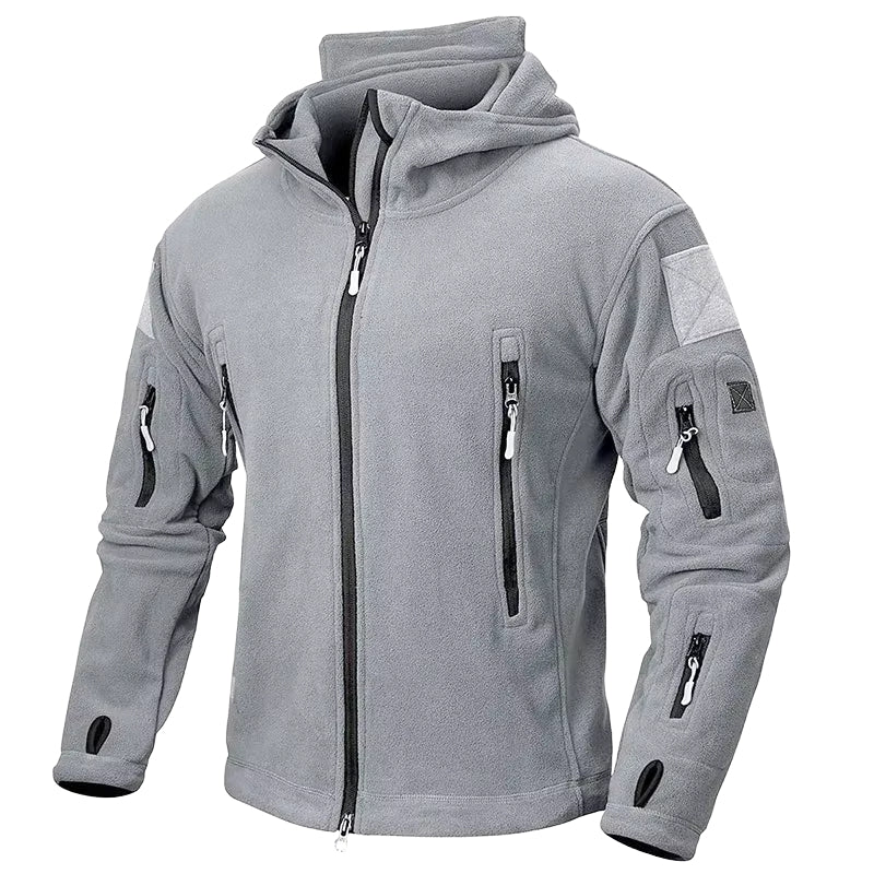 Caspar – Long Sleeve Zip-Up Jacket with Hood and Pockets
