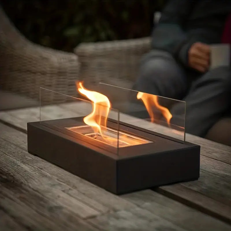 HearthLite – Stylish Portable Outdoor Wood Stove with Smoke-Reducing Glass Panels