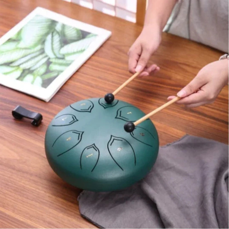 ToneEase – Steel Hand Pan Drum with Multi-Tone Layout and Accessories