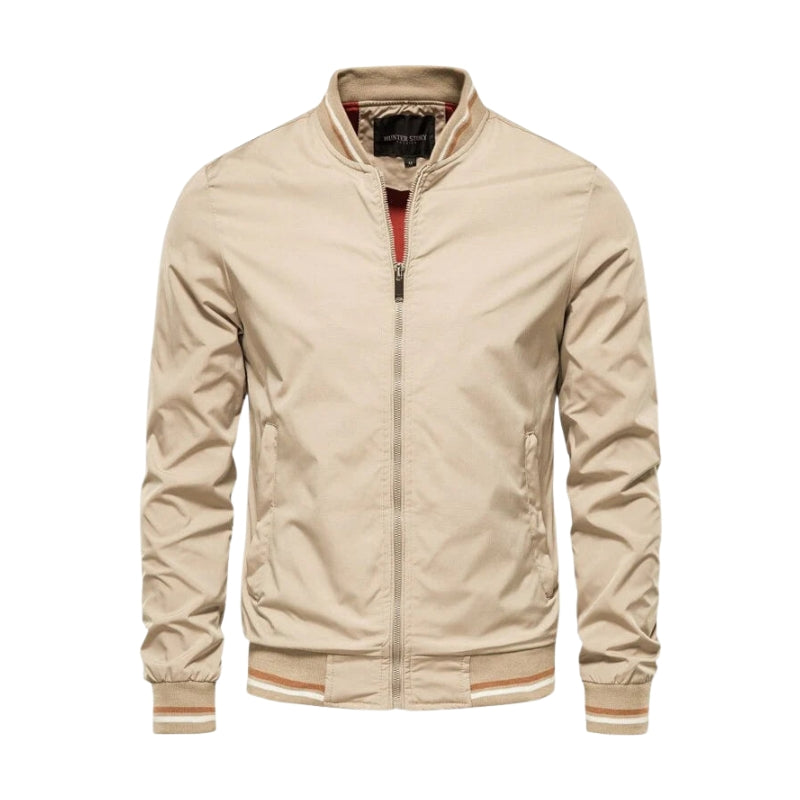 Mason – Classic Bomber Jacket with Zippered Pockets and Ribbed Finish
