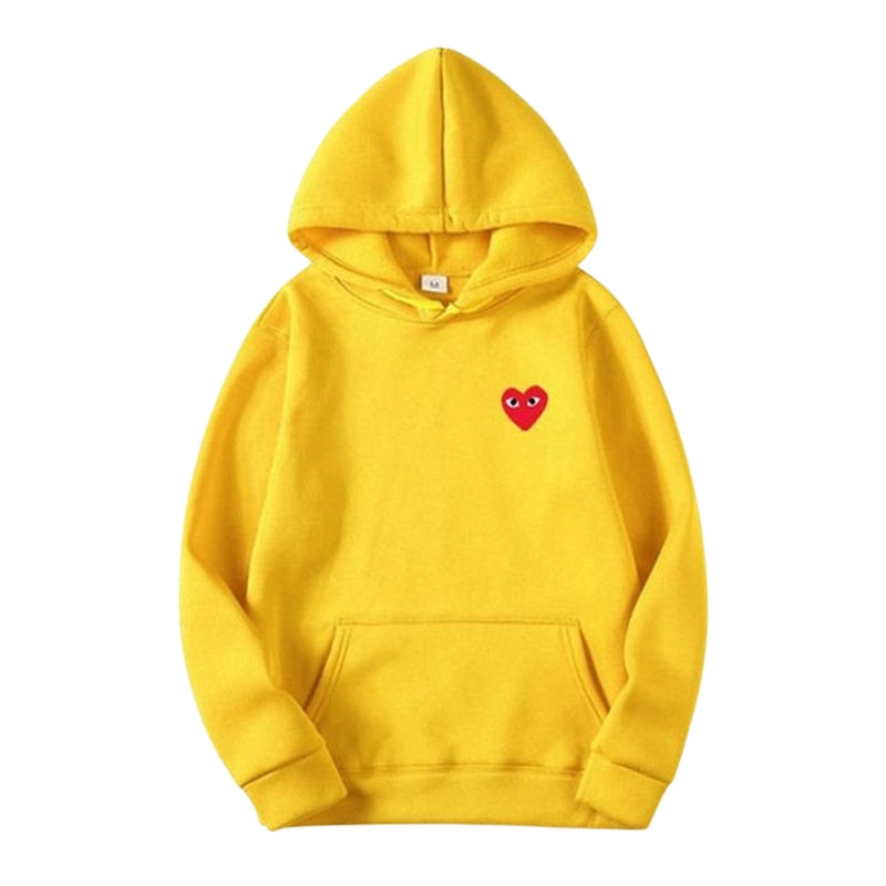 Noah – Long Sleeve Hoodie with Embroidered Heart Accent