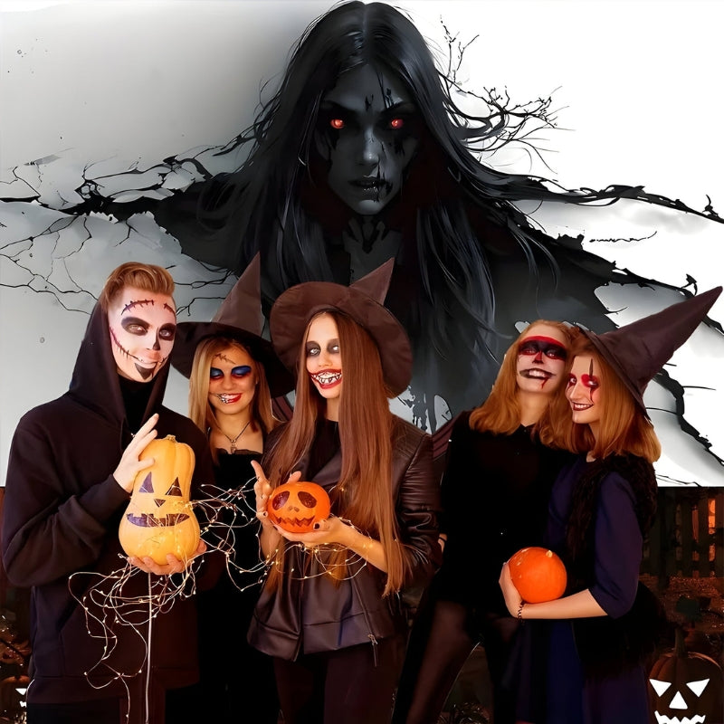 NightFright – 3D demon wall decoration with black hair and red eyes