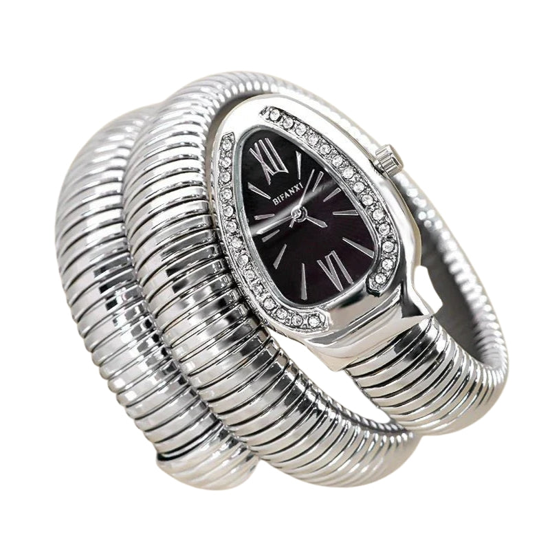 Selena – Quartz Bracelet Watch with Snake-Style Strap