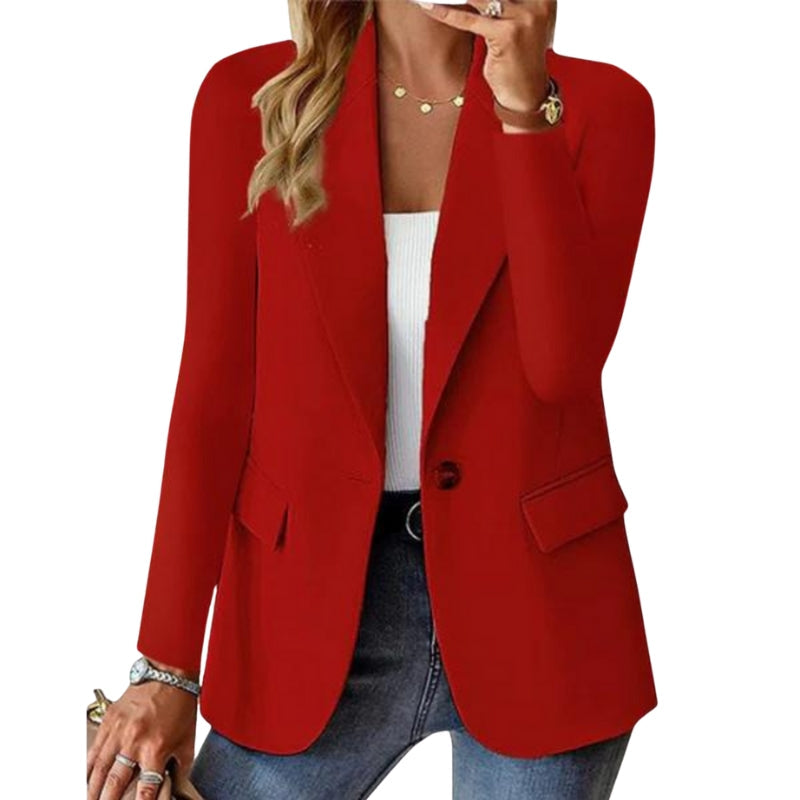 Shirley – Single-Button Blazer with Functional Pockets