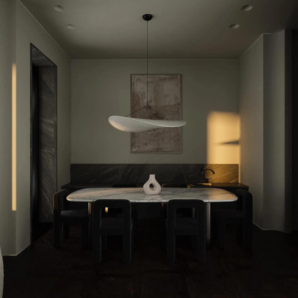 LumiNest – Handmade Japanese Boho Ceiling Lamp in Soft Ivory