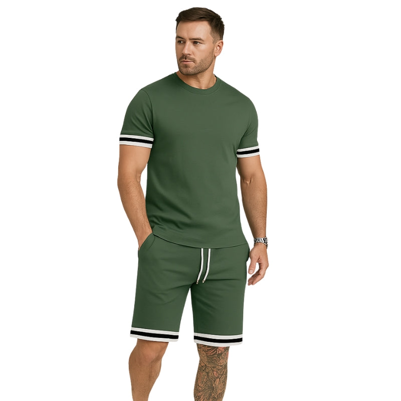 Ryan – Two-Piece Set with Short Sleeve T-Shirt and Drawstring Shorts