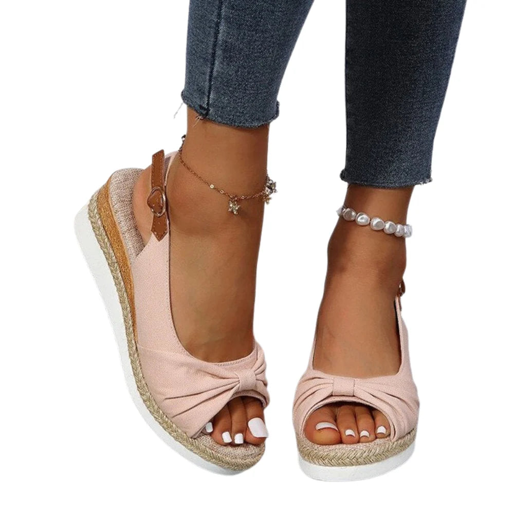 Eleni – Open Toe Sandals with Thick Sole and Adjustable Strap