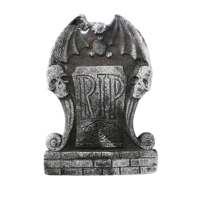 GraveGlow – Foam Gravestone Decoration with a Weathered Stone Look for Halloween