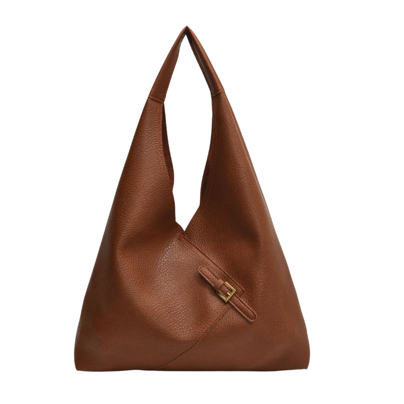 Noelia - PU Leather Shoulder Bag with Classic Design and Buckle Closure