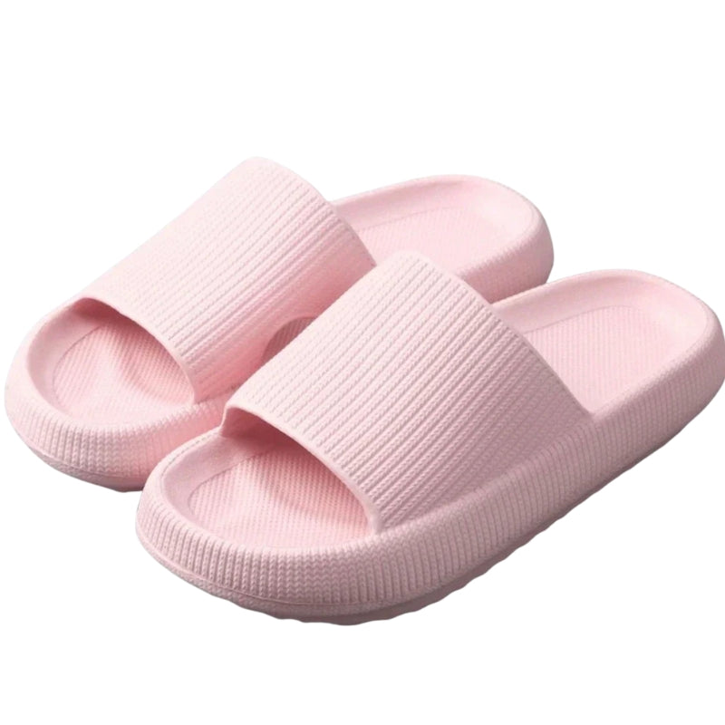 Lina – Open Slippers with Thick Flat Sole and Lightweight Design
