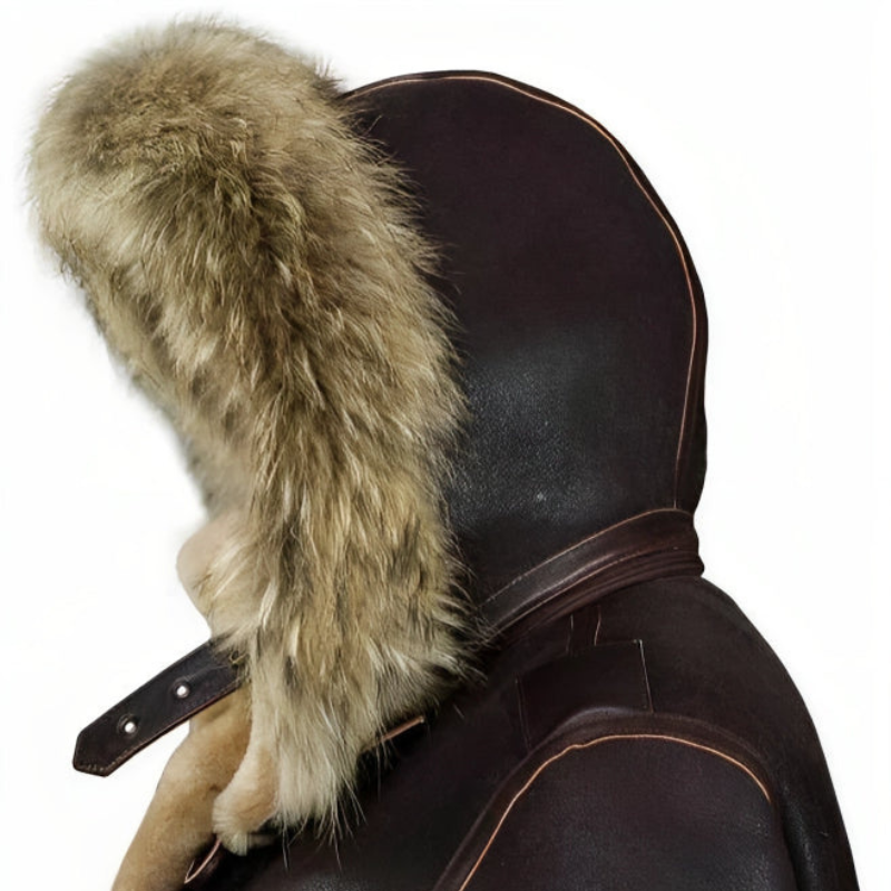 Javero – Sheepskin Jacket With Collar and Front Zip