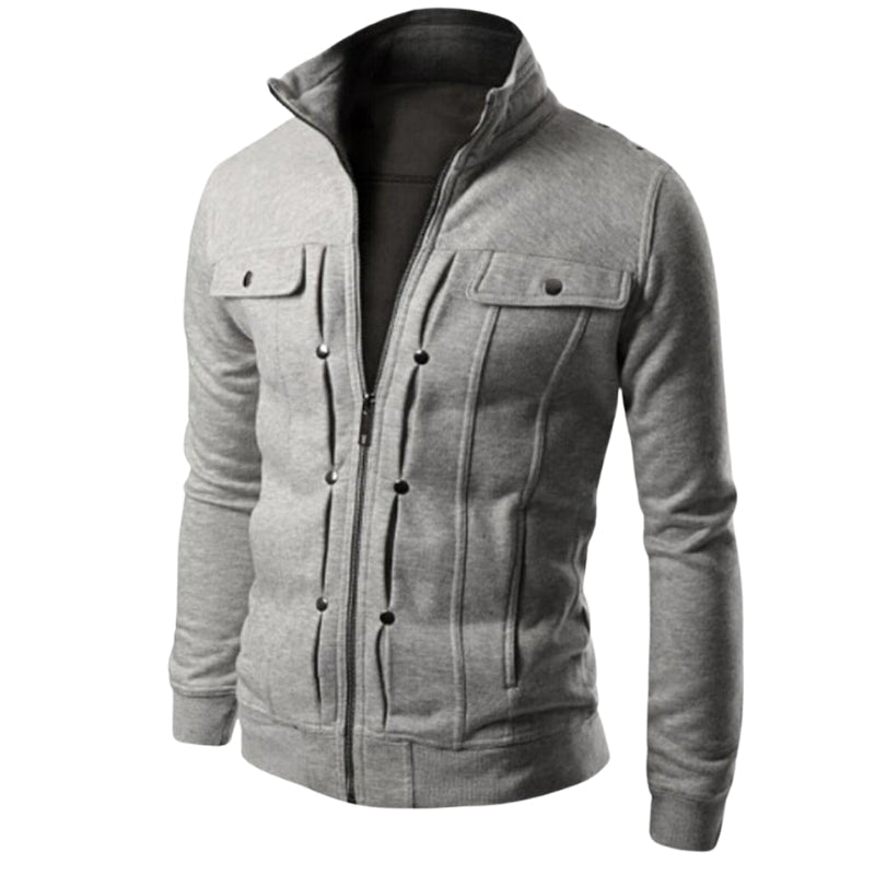 Alaric – Long Sleeve Jacket with Zip Collar