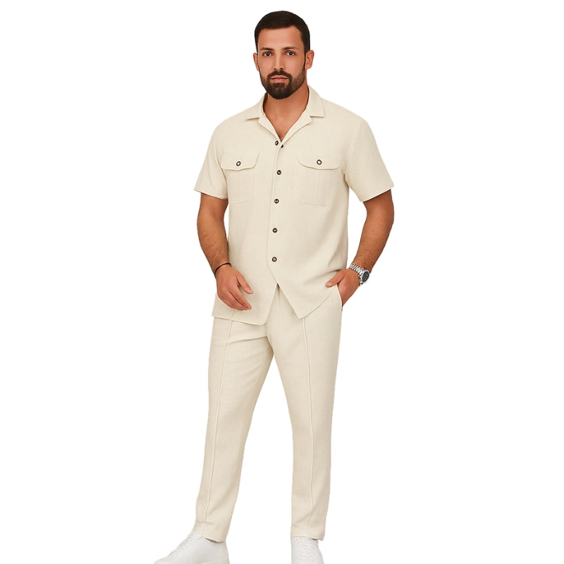 Mason – Two Piece Set with Button-Down Shirt and Matching Pants