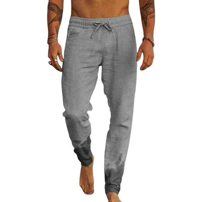 Michael – Loose Trousers with Elastic Waistband and Drawstring and Pockets