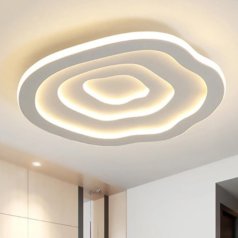 AquaLume – Modern Ceiling Lamp With Wave Pattern and Integrated LED