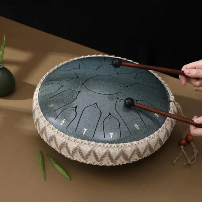 ToneEase – Steel Hand Pan Drum with Multi-Tone Layout and Accessories