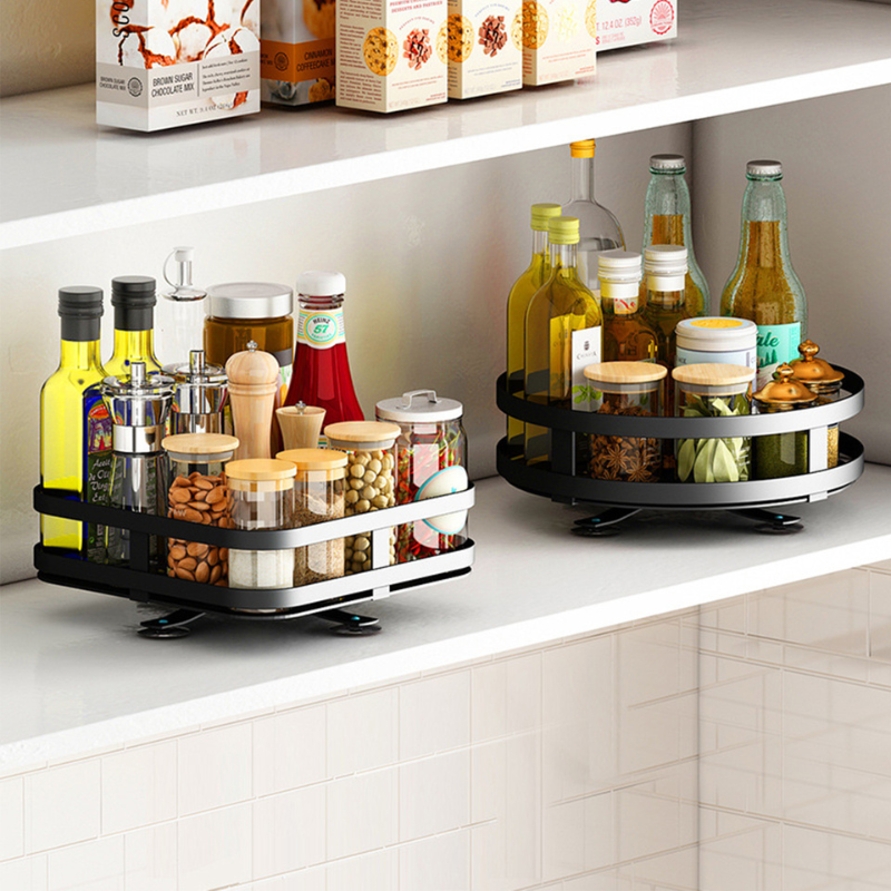 SpaceCraft – 360° Rotating Multifunctional Storage Rack with Adjustable Tiers