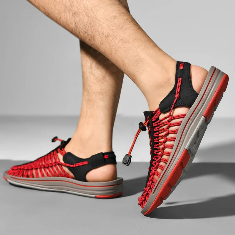 Adrian – Shoes with Woven Upper and Adjustable Ankle Strap