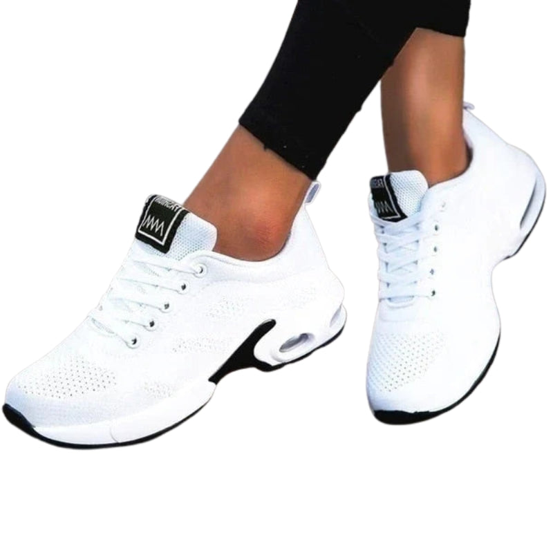 Lena – Breathable Lace-Up Sneakers with Mesh Upper and Cushioned Sole
