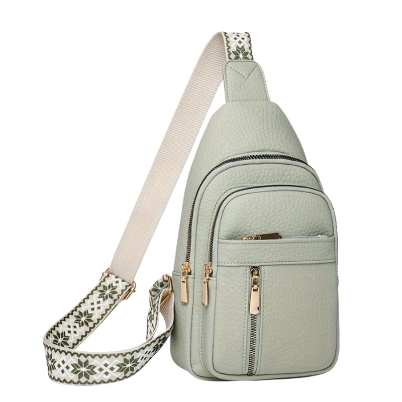 Sylvara – Crossbody Bag with Wide Adjustable Strap and Multiple Zippered Pockets
