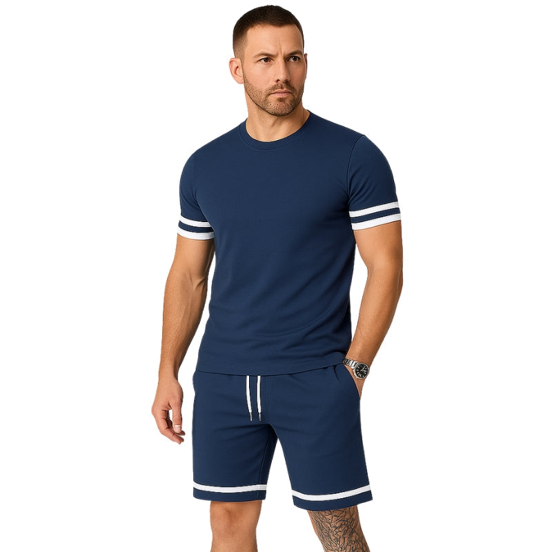 Ryan – Two-Piece Set with Short Sleeve T-Shirt and Drawstring Shorts