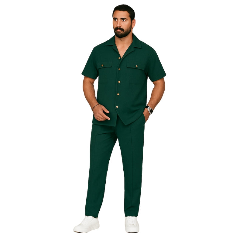 Mason – Two Piece Set with Button-Down Shirt and Matching Pants