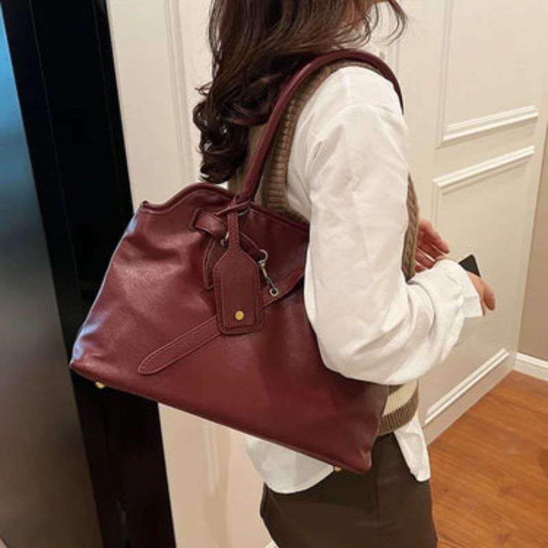Seren - Vegan Leather Handbag with Handles