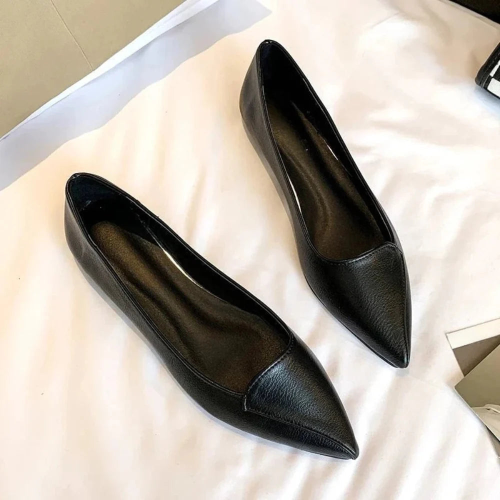 Mila – Pointed Toe Flats with Slip-On Design