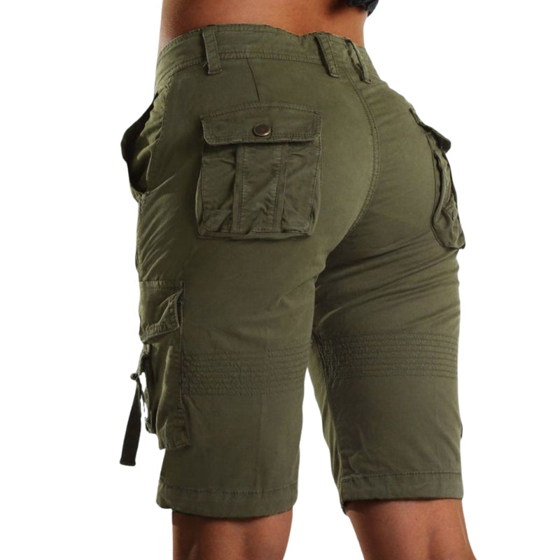 Elena – Flex Cargo Shorts with Adjustable Waist and Storage Pockets