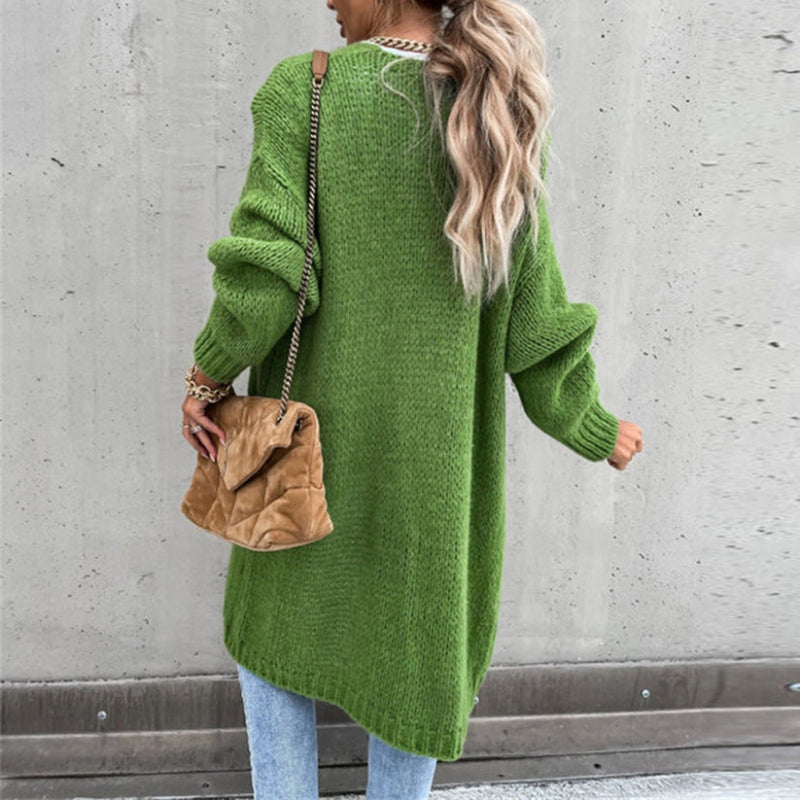 Hanna – Loose Fit Knitted Cardigan with Long Sleeves