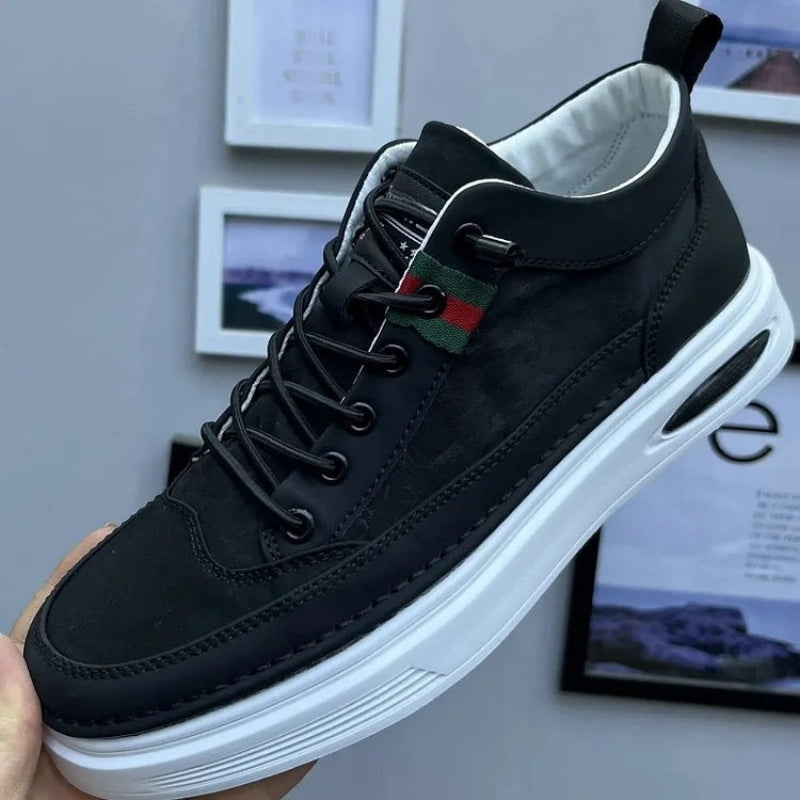 Caleb – Lace-Up Sneakers with Knitted Upper and Round Toe