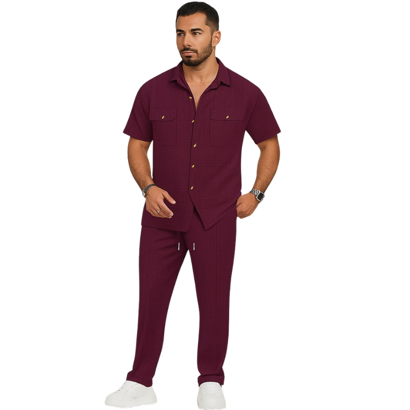 Mason – Two Piece Set with Button-Down Shirt and Matching Pants