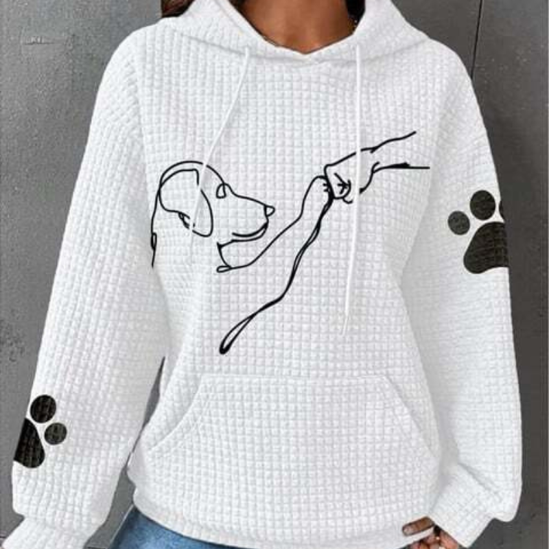 Canira – Hoodie With Dog Print Design